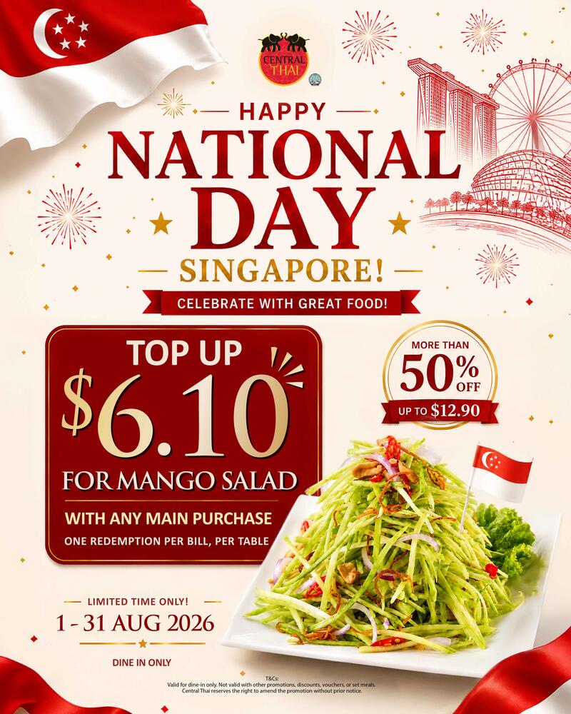 National Day Promotion — Mango Salad $6.10 top-up